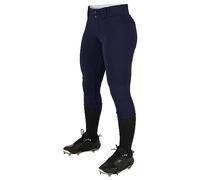 Champro Tournament - Pantalón Tradicional de sófbol de poliéster para Mujer, Tiro bajo, Talla S, Azul Marino
