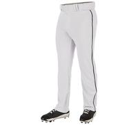 Champro Triple Crown 2.0 Open Bottom Baseball Pants with Braid Pantalón, Blanco/Negro, S Hombres