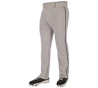Champro Triple Crown 2.0 Open Bottom Baseball Pants with Braid Pantalón, Gris y Negro, XXXL Hombres