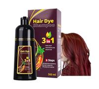 Champú 3 En 1 Para Teñir El Cabello De Rojo vino, Champú A Base De Hierbas Para Cambiar El Color Del Cabello, Fórmula De Acción Rápida, Cobertura Semipermanente De Canas (Wine Red)