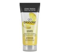 JOHN FRIEDA - Champú Go Blonder 75 ml, Champú Aclarante para Cabellos Rubios, Ilumina y Aclara de Forma Natural, con Cítiricos y Camomila, Todos Tonos de Cabello, Uso Diario