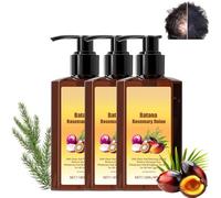 Champú acondicionador nutritivo, aceite de batana, romero y cebolla, reduce la caída del cabello, fortalece las raíces y aporta brillo, cabello más grueso y fuerte (3pcs)