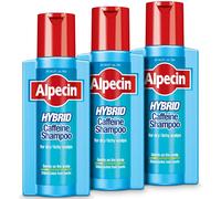 Champú Alpecin Hybrid 3x 250 ml | Champú natural para el crecimiento del cabello con cuero cabelludo sensible y seco | Energizante para cabello fuerte | Cuidado del cabello para hombres