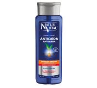 NaturVital - Champú Anticaída para Pelo Graso, Sin Parabenos ni Siliconas, Previene la Caída del Cabello, Champú Natural Fortificante, para Hombres y Mujeres, 300ml
