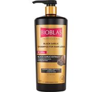 Champú anticaída de ajo negro con extracto de ajo negro y complejo de hierbas, fórmula botánica enriquecida con vitaminas y aminoácidos para fortalecer y nutrir el cabello débil y fino, 1000 ml
