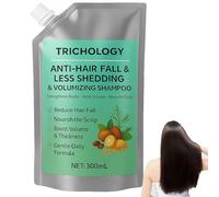 Champú anticaída y voluminizador de Trichology, fortalece las raíces, control de aceite de champú natural y nutrición del cuero cabelludo, añade grosor y brillo para hombres y mujeres (1Pcs)