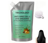 Champú anticaída y voluminizador Trichology, champú antiencrespamiento Trichology, champús para control de aceite y nutrición del cuero cabelludo, cuidado orgánico del cabello y soporta (1pcs)