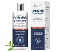 Champú anticaspa para foliculitis tendiente, dermatitis seborreica, para cuero cabelludo normal a graso, alivia la picazón y el cuero cabelludo seco, caspa 10.1 oz