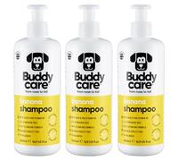 Champú Banana Dog de Buddycare - Champú de Limpieza Profunda para Perros - Aroma afrutado - con Aloe Vera y provitamina B5 (500 ml x3)