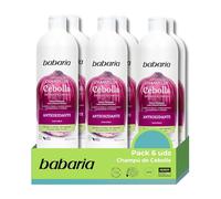 Champu Cebolla Babaria Pack 6 - Champu De Cebolla Babaria X6 700ml | Champú Cebolla Antioxidante | Shampoo De Cebolla Sin Olores