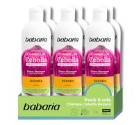 Champu Cebolla Babaria Repair Pack 6 - Champú De Cebolla | Shampoo De Cebollas X6 380ml | Champú Cebollas Antioxidante | Pack Champu Sin Olores Y Sin Lágrimas