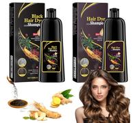 Champú Color Castaño Claroblack hair dye shampoo,Black hair dye shampoo Champú de tinte para el cabello negro champ,Tinte para Hombre y Mujer