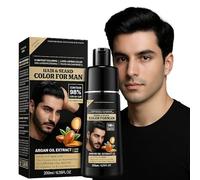 Champú Colorante 4 en 1 para Cabello Negro - Tinte Instantáneo y Duradero - Cubre Canas al Instante - Ideal para Hombres y Mujeres - Fácil Aplicación en Casa