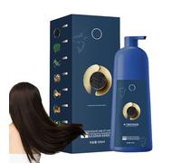 Champú Colorante con Proteína de Caviar - Tinte para Cabello de Hombres y Mujeres | Cobertura Instantánea de Canas | Fórmula Natural 3 en 1 para una Coloración Fácil en Casa, 500ml