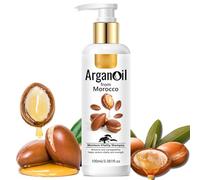 Champú de aceite de argán con queratina, aceite de argán, cuidado marroquí, hidratante y fortalecedor, para cabello rizado, liso y seco