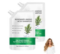 Champú de aminoácidos de romero, champú de romero para el crecimiento del cabello, fortaleciendo champús con queratina hidrolizada, para pelos de adelgazamiento de mujeres y hombres (2pcs)