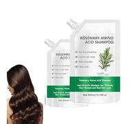 Champú de aminoácidos de romero, champú del crecimiento del cabello, espesor y fortalecimiento del champú con queratina hidrolizada, para pelos de adelgazamiento de mujeres (2pcs)