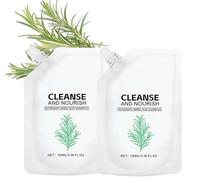 Champú de aminoácidos de romero, champú para el crecimiento del cabello con extracto natural, controla la grasa, fortalece el cuero cabelludo, humectante y suave para adelgazar el cabello (2pcs)