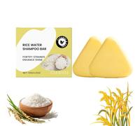 Champú de arroz con agua de arroz 2 en 1 contra la caída del cabello, anticaída y fortalecimiento, barra de champú natural fija, jabón para el cuidado del cabello, jabón de arroz para reducir el