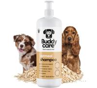 Champú de avena para perros de Buddycare | Para perros malolientes, nutritivo para piel con picazón y seca | Capa fresca y saludable | Mejor champú y acondicionador para cachorros | Champú vegano para