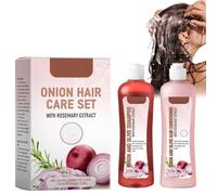 Champú de biotina + acondicionador, champú tonificante para cabello fino y fino, champú y tratamiento, acondicionador con extracto de romero y cebolla, nutre las raíces del cabello, repara el daño del