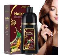 Champú de café natural para teñir el cabello - Champú instantáneo para teñir el cabello de hombres y mujeres,Champú de café de larga duración para el cabello(Light Brown)