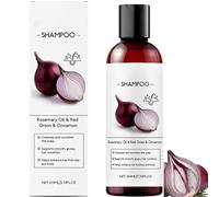 Champú de cebolla para el crecimiento del cabello, aceite de romero y cebolla roja y extracto de canela, champú anticaída del cabello, cuidado nutritivo, promueve un cabello más denso y completo para