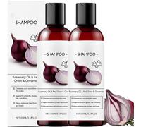 Champú de cebolla para el crecimiento del cabello, aceite de romero y cebolla roja y extracto de canela, champú anticaída del cabello, cuidado nutritivo, promueve un cabello más denso y completo para