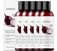 Champú de cebolla para el crecimiento del cabello, aceite de romero y cebolla roja y extracto de canela, champú anticaída del cabello, cuidado nutritivo, promueve un cabello más denso y completo para