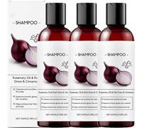 Champú de cebolla para el crecimiento del cabello, aceite de romero y cebolla roja y extracto de canela, champú anticaída del cabello, cuidado nutritivo, promueve un cabello más denso y completo para