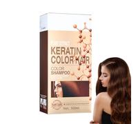 Champú de color gris plateado, champú para el cabello natural, 6 en 1, cubre las canas, champú de color de larga duración para hombres y mujeres, 500 ml