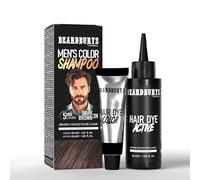 Champú de Color para Barba y Bigote Beardburys Castaño Oscuro 3N - Tinte Semipermanente para Hombre - Cubre Canas en 5 Minutos - 75 ml - Sin Amoníaco ni Parabenos