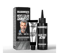 Champú de Color para Barba y Bigote Beardburys Gris 9G - Tinte Semipermanente para Hombre - Matiza Canas en 5 Minutos - 75 ml - Sin Amoníaco ni Parabenos
