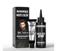 Champú de Color para Barba y Bigote Beardburys Negro 2N - Tinte Semipermanente para Hombre - Cubre Canas en 5 Minutos - 75 ml - Sin Amoníaco ni Parabenos