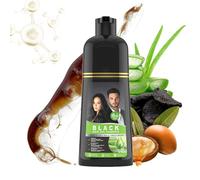 Champú de color tinte para el cabello, cobertura instantánea de canas, champú nutritivo para oscurecer las canas, 500 ml, para rizos finos y densos, cuidado diario