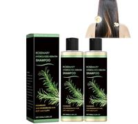 Champú de crecimiento de cabello orgánico Rosemary Unisex, espesamiento natural y champú de fortalecimiento con queratina hidrolizada para adelgazar el cabello y la pérdida de cabello (2pcs)