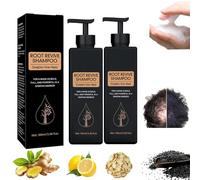 Champú de crecimiento del cabello, champú natural para hombres y mujeres, champú activador para raíces para el cabello, champú acondicionador suave y fuerte reparador (2 unidades)