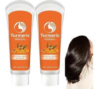 Champú de cúrcuma de limpieza profunda para cabello graso, champú con infusión de cúrcuma, nutritivo y fortalecedor para cabello fino.