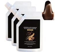 Champú de extracto de plantas de raíz de vellón, extracto de ginseng, champú nutritivo para raíces, biotina orgánica de romero y caca adelgazante, ginseng y Polygonum Nourish and Moisturize Sha/mpoo