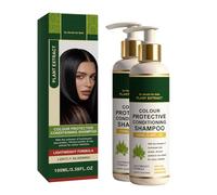 Champú de fijación de color, color natural, sin amoniaco, sin PPD, 100% cobertura de canas, orgánico, de larga duración, 100 ml (2 unidades)