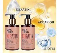 Champú de queratina, 2 piezas, con queratina y aceite de argán, tamaño grande, hidratación profunda, limpieza , y , para todo tipo de cabello, y sin residuos, es para de San Valentín, para viajar