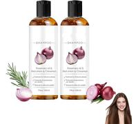 Champú de romero con cebolla, 200 ml, champú fortalecedor para el cabello, champú limpiador para el cabello, para el efecto, el control de la producción, el volumen, apto para mujeres (2 unidades)