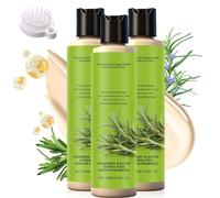 Champú de Romero para el Crecimiento del Cabello, Champú de Romero con Keratina Hidrolizada, Fórmula Nutritiva e Hidratante, Champús Naturales Anticaída para Mujeres y Hombres (3PCS)