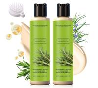 Champú de Romero para el Crecimiento del Cabello, Champú de Romero con Keratina Hidrolizada, Fórmula Nutritiva e Hidratante, Champús Naturales Anticaída para Mujeres y Hombres (2PCS)
