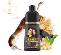 Champú de tinte de cabello negro rápido, champú para el cabello anti-gray, tratamiento de color de acción rápida, revitalización del limpiador diario, fórmula perfumada con hidratación, 500 ml, para h
