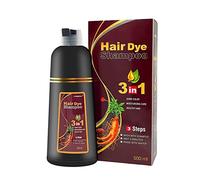 Champú De Tinte Natural Para El Cabello Negro, 500ml - De Blanco A Negro Para Hombres Y Mujeres, Instantáneo Con Colorante (Marrón)