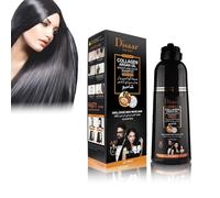 Champú De Tinte Para Cabello Negro Instantáneo Con Colágeno y Aceite De Argán - Cubre Canas (400 Ml)