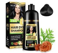Champú De Tinte Para El Cabello Blanco, Champú De Tinte Para El Cabello Instantáneo Para Hombres Y Mujeres - Natural Y Duradero, Cabello Vegetal Para El Cuidado Del Cabello - 500 ML (Negro)