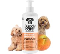 Champú Desenredante para Perros de Pelo Rizado de Buddycare | Champú de Limpieza Profunda para Perros | Aroma a Melocotón | con Aloe Vera y Provitamina B5 (500ml)