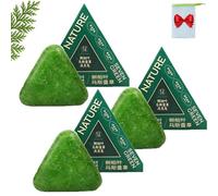 Champú En Barra Nature Triangle, Champú En Barra Usman Grass, Jabón Verde Nature Seven, Sólido En Natural a Base De Plantas, Calmante Y Fortalecedor for El Cabello(3pcs)